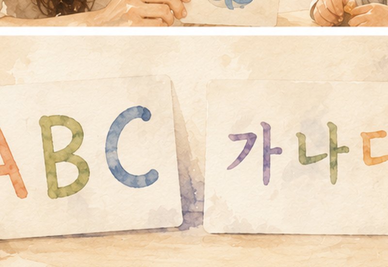 ABC and Korean 가나다 flashcards
